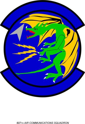 Coat of arms (crest) of the 607th Air Communications Squadron, US Air Force