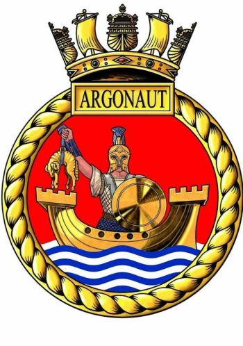 Coat of arms (crest) of the HMS Argonaut, Royal Navy