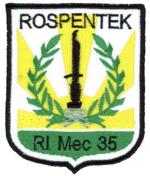 Coat of arms (crest) of the Mechanized Infantry Regiment No 35 Rospentek, Argentine Army