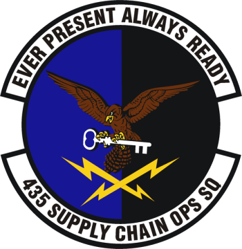 Coat of arms (crest) of the 435th Supply Chain Operations Squadron, US Air Force
