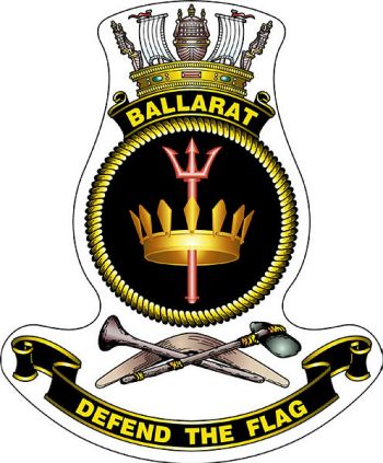 Coat of arms (crest) of the HMAS Ballarat, Royal Australian Navy