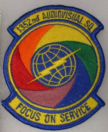 Coat of arms (crest) of the 1352nd Audiovisual Squadron, US Air Force