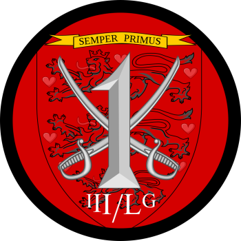 Emblem (crest) of the 1st Company, III Battalion, The Royal Life Guards, Danish Army