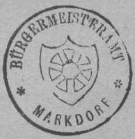 Wappen von Markdorf/Arms (crest) of MarkdorfThe municipal stamp shown in 1892