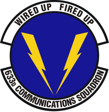 Coat of arms (crest) of the 633rd Communications Squadron, US Air Force