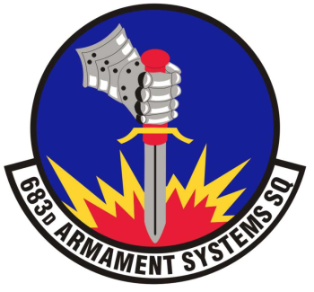 Coat of arms (crest) of the 683rd Armament Systems Squadron, US Air Force