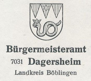 Wappen von Dagersheim/Coat of arms (crest) of Dagersheim