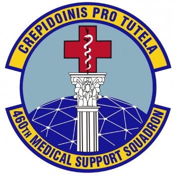 Coat of arms (crest) of the 460th Medical Support Squadron, US Air Force