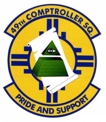 Coat of arms (crest) of the 49th Comptroller Squadron, US Air Force