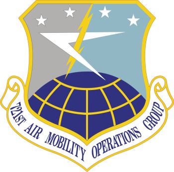 Coat of arms (crest) of the 721st Air Mobility Operations Group, US Air Force