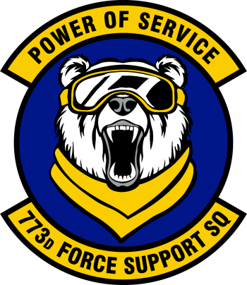 Coat of arms (crest) of the 773rd Force Support Squadron, US Air Force