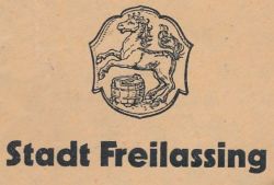 Wappen von Freilassing/Arms (crest) of FreilassingMunicipal stationery, 1960s