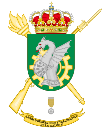 Coat of arms (crest) of the Logistics Services and Mechanical Workshops Unit 412, Spanish Army