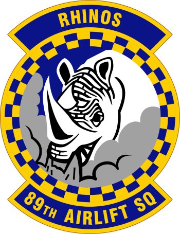 Coat of arms (crest) of the 89th Airlift Squadron, US Air Force