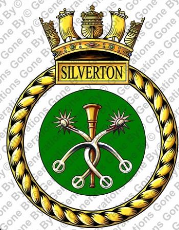 Coat of arms (crest) of the HMS Silverton, Royal Navy