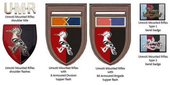 Coat of arms (crest) of Umvoti Mounted Rifles, South African Army