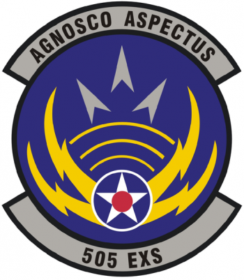 Coat of arms (crest) of the 505th Exercise Control Squadron, US Air Force