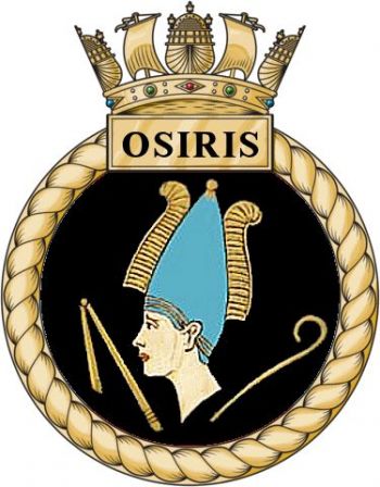 Coat of arms (crest) of the HMS Osiris, Royal Navy