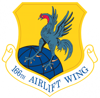 Coat of arms (crest) of the 166th Airlift Wing, Delaware Air National Guard