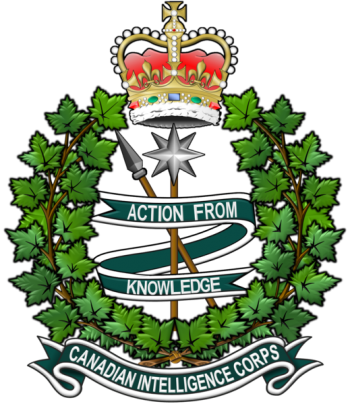 Coat of arms (crest) of the Canadian Intelligence Corps, Canadian Army