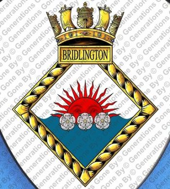 Coat of arms (crest) of the HMS Bridlington, Royal Navy
