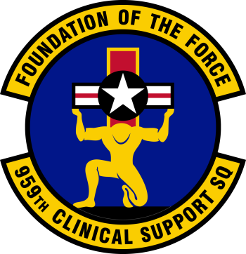 Coat of arms (crest) of the 959th Clinical Support Squadron, US Air Force