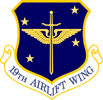 Coat of arms (crest) of the 19th Airlift Wing, US Air Force