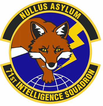 Coat of arms (crest) of the 71st Intelligence Squadron, US Air Force