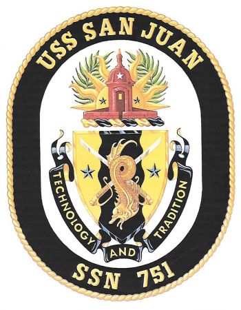 Coat of arms (crest) of the Submarine USS San Juan (SSN-751)