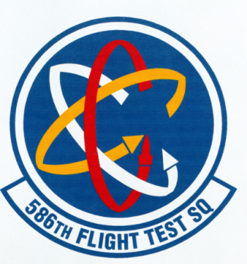 Coat of arms (crest) of the 586th Flight Test Squadron, US Air Force