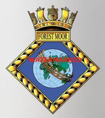 Coat of arms (crest) of the HMS Forest Moor, Royal Navy