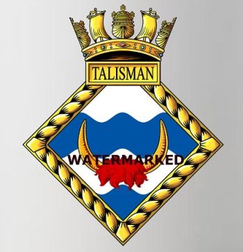 Coat of arms (crest) of the HMS Talisman, Royal Navy
