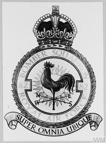 Coat of arms (crest) of the No 82 Bomber Squadron, Royal Air Force