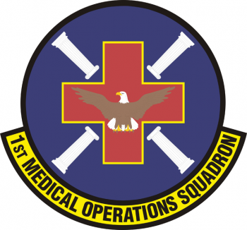 Coat of arms (crest) of the 1st Medical Operations Squadron, US Air Force