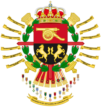 Coat of arms (crest) of the 20th Field Artillery Regiment, Spanish Army