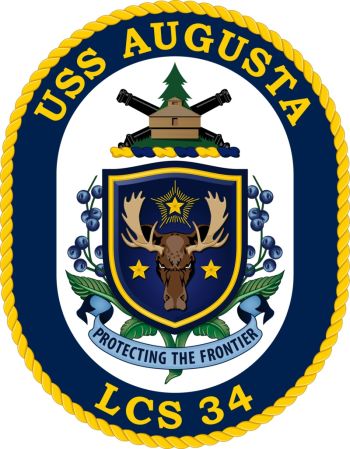 Coat of arms (crest) of the Littoral Combat Ship USS Augusta (LCS-34)