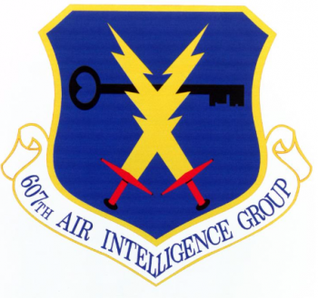 Coat of arms (crest) of the 607th Air Intelligence Group, US Air Force
