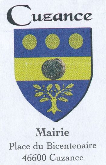 Blason de Cuzance/Coat of arms (crest) of {{PAGENAME