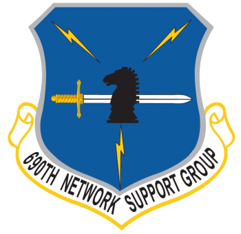 Coat of arms (crest) of the 690th Network Support Group, US Air Force