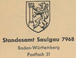 Wappen von Bad Saulgau/Arms (crest) of Bad Saulgau