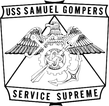 Coat of arms (crest) of the Destroyer Tender USS Samuel Gompers (AD-37)