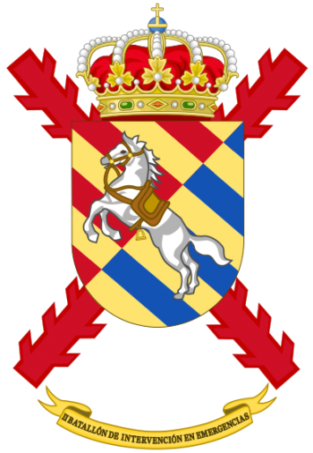 Coat of arms (crest) of the II Emergency Intervention Battalion Military Emergencies Unit, Spain