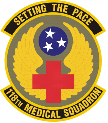 Coat of arms (crest) of the 118th Medical Squadron, Tennessee Air National Guard