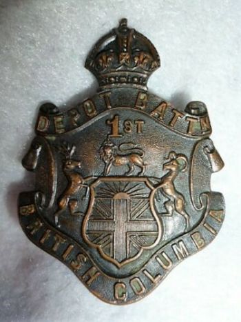 Coat of arms (crest) of the 1st (British Columbia) Depot Battalion, CEF