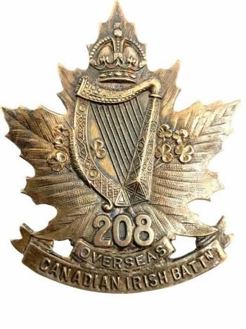 Coat of arms (crest) of the 208th (Canadian Irish) Battalion, CEF