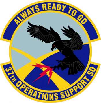 Coat of arms (crest) of the 37th Operations Support Squadron, US Air Force