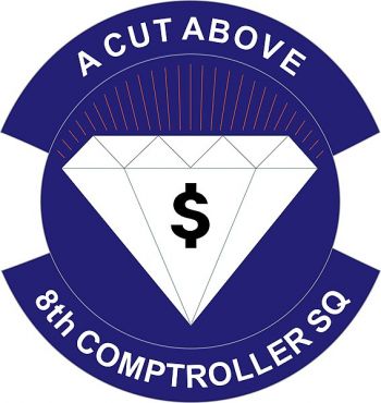 Coat of arms (crest) of the 8th Comptroller Squadron, US Air Force