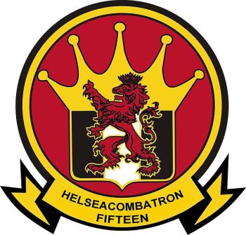 Coat of arms (crest) of the HSC-15 Red Lions, US Navy