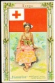 Arms, Flags and Types of Nations trade card Diamantine Tonga