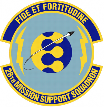 Coat of arms (crest) of the 28th Mission Support Squadron, US Air Force